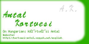 antal kortvesi business card